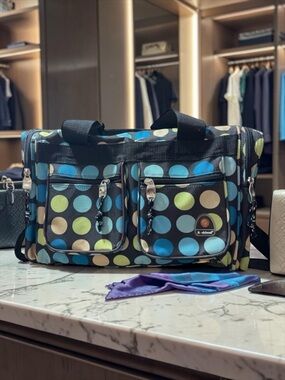 Rockland travel bag duffel luggage polka dot 19” tote casual contemporary bag​​​